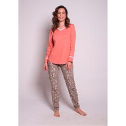 Pijama Mujer Pantalon Estampado Flores Talle 46-52