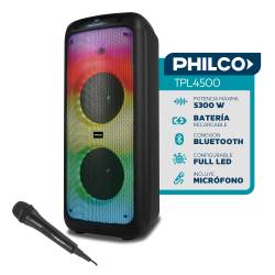 Parlante Porttil Bluetooth Philco Tower 5300W Negro