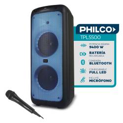 Parlante Portátil Bluetooth Philco Tower 9400W Negro