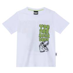 Remera Niño Manga Corta Doble Estampa Talle 4-16