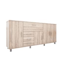 Organizador Muebles Orlandi 4 Estantes 5 Puertas Abedul