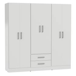 Placard Muebles Orlandi 6 Puertas 2 Cajones Blanco 3502