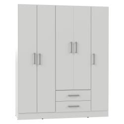 Placard Muebles Orlandi 5 Puertas 2 Cajones Blanco 3512