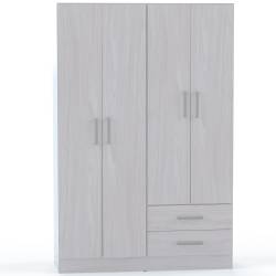 Placard Muebles Orlandi 4 Puertas 2 Cajones Jacaranda 3524