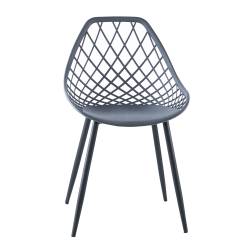 Silla de Diseo Preston Gris x 4 Unidades