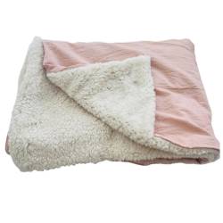 Manta Tusor Corderito 150x100 Rosa