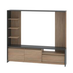 Rack de TV Dielfe Gris y Marrn CEN180