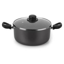 Cacerola Multiflon de Aluminio 22 cm Negro