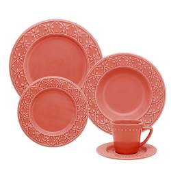 Set de Vajilla 20 Piezas Oxford Coral