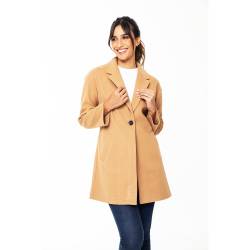Abrigo de Paño con Botón Mujer Izzy Talle 40-48