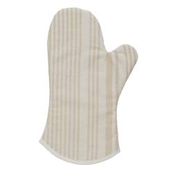 Manopla Tusor Rayada Beige
