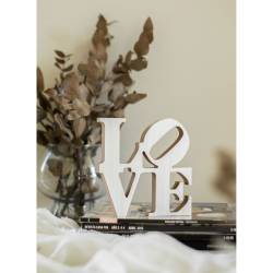 Palabra Decorativa Love Kov Design Blanca