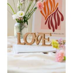 Palabra Decorativa Love Kov Design Madera