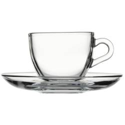 Juego de Tazas con Plato x6 Unid. Pasabahce 85 Ml