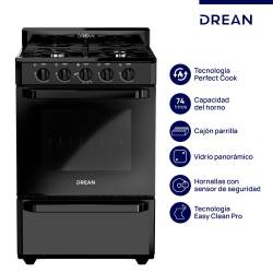 Cocina Drean Multigas 56 cm CD5602AN0 Negra