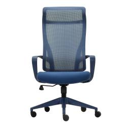 Silla de Oficina Respaldo Curvo Azul