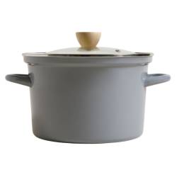 Cacerola Enlozada de 24 cm Gris