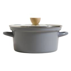 Cacerola Enlozada de 22 cm Gris