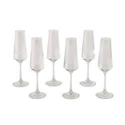 Juego de Copas de Champagne Cristal x 6 Unid. Bohemia Corvus 160 Ml