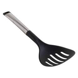 Espumadera De Nylon Negro Y Mango De Acero 36 Cm