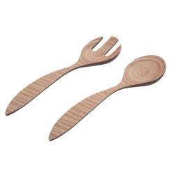 Cubiertos Para Ensalada De Fibra De Bamboo Trunk 30 cm