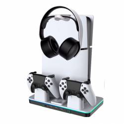 Base + Cargador + Cooler Dynacom PS5