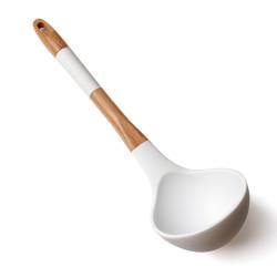 Cuchara para Sopa de Bambú y Silicona