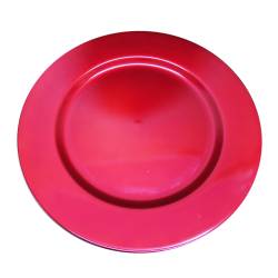 Plato Decorativo Melamina 33 cm Rojo
