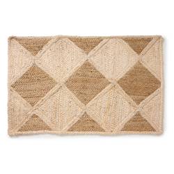 Alfombra Rectangular de Yute 60x90cm Rombos