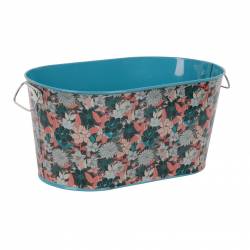 Maceta Ovalada Floral Green Leaf