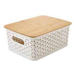 Organizador con Tapa Bamboo 4Lts Cocina & Bazar