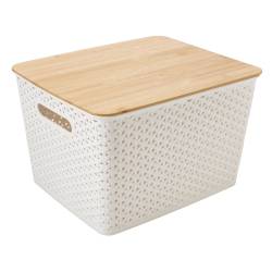 Organizador con Tapa Bamboo 18Lts Cocina & Bazar