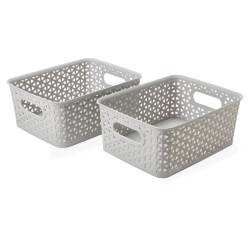 Set x2 Canastos Ratan 4Lts Cocina & Bazar