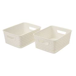 Set x2 Canastos Ratan 4Lts Cocina & Bazar