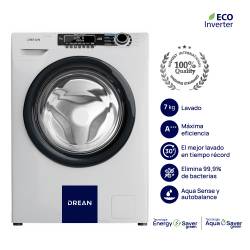Lavarropas Inverter Drean Carga Frontal 7 Kg LCFDR0710SB