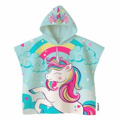 Poncho Piñata 55x50 Unicornio