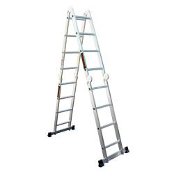 Escalera de Aluminio Black & Decker Multifunsión Articulada 4x4 Escalones