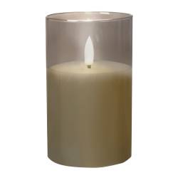 Vela Led Vidrio 10Cm Cilíndrica Cool Basic