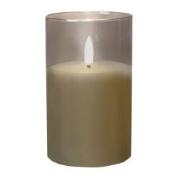 Vela Led Vidrio 15Cm Cilíndrica Cool Basic