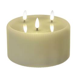 Vela Cera Led 15x8Cm Redonda Cool Basic