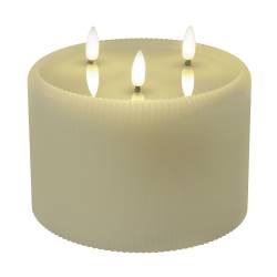 Vela Cera Led 15x10Cm Redonda Cool Basic