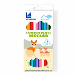 Lápices Bicolor La Anónima x12