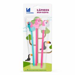 Lápices con Goma Unicornio La Anónima X3