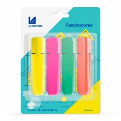 Resaltadores La Anónima x4