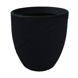 Maceta 37x35Cm Trento Arenada Negra