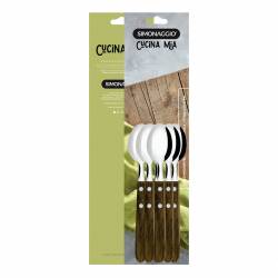 Juego de Cucharas de Té Simonaggio 6 Piezas Acero Inox.