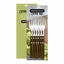 Juego de Tenedores Simonaggio 6 Piezas Acero Inox.