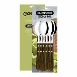 Juego de Cucharas Simonaggio 6 Piezas Acero Inox.