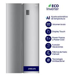 Heladera No Frost Drean Inverter 456 Lts DSP480LKRSS0