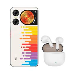 Celular Nubia Music 2 Melody Wave 128GB + Auriculares In Ear Blanco